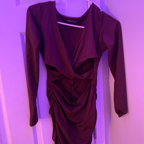 Cross Wrap Cut Bodycon Dress - Picture 2 of 2